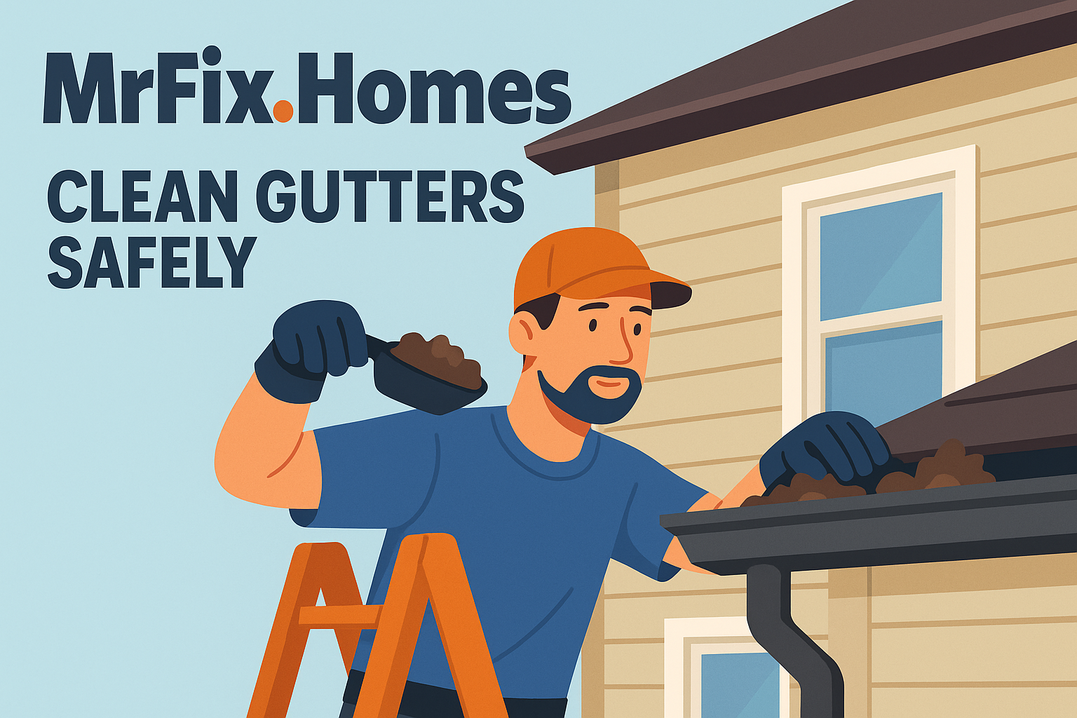 Clean gutters safely